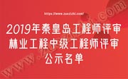 2019年秦皇岛工程师评审：林业工程中级工程师评审公示名单！