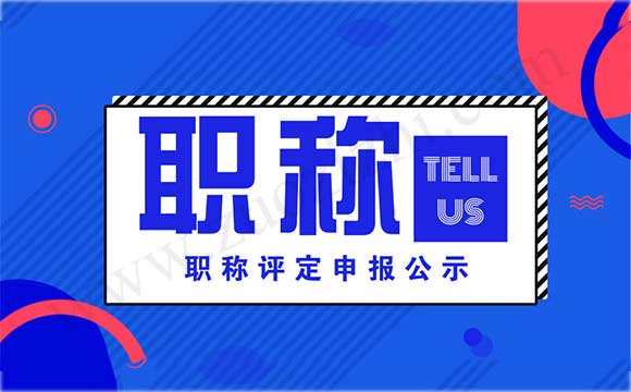 职称申报公示