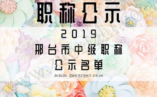 2019年邢台市人才中级工程师职称评审通过名单出来啦！