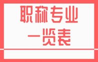 职称专业一览表：河北省新版！