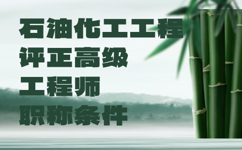 2024石油化工工程评正高级工程师职称条件：石油与石油炼制专业评审